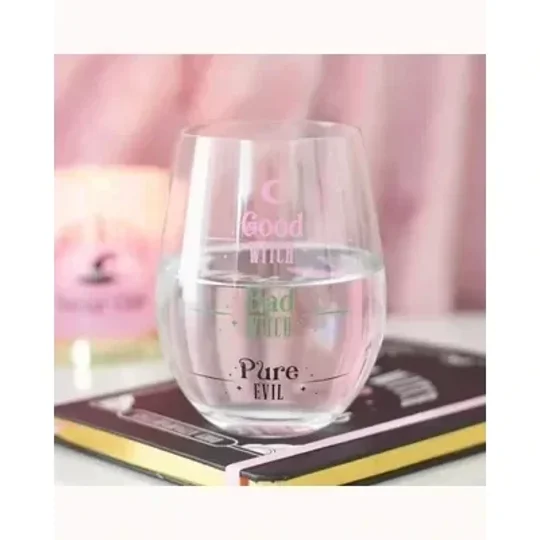 Good Witch, Bad Witch Stemless Glass
