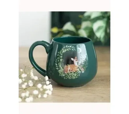 Green Fawn Rounded Mug