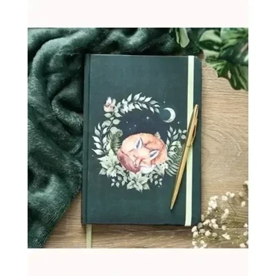 Green Sleeping Fox A5 Notebook