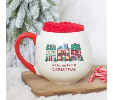 Home for Christmas Mug and Socks Set
