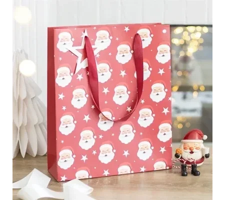 Jolly Santa Christmas Gift Bag