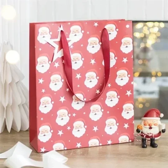 Jolly Santa Christmas Gift Bag