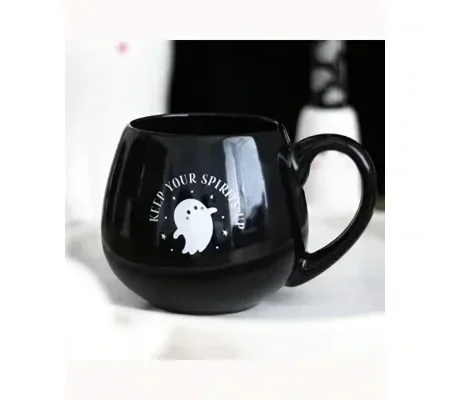 Keep Your Spirits Up Rounded Ghost Mug