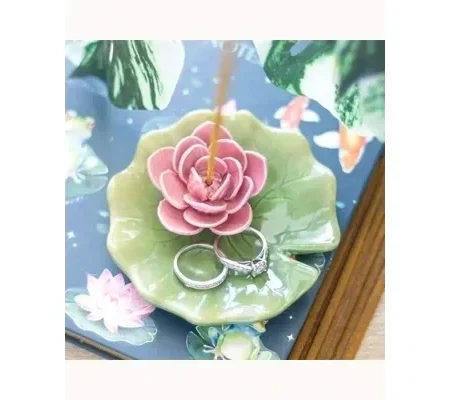 Lily Pad Trinket Dish and Incense Stick Holder