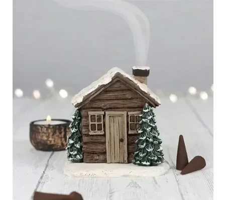 Log Cabin Incense Cone Burner
