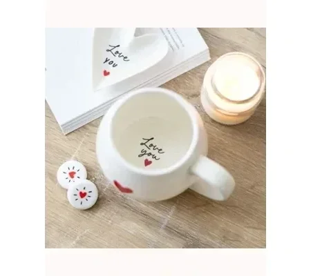 Love Heart Hidden Message Rounded Mug