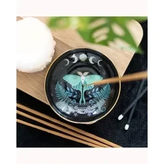 Luna Moth Ceramic Incense Plate