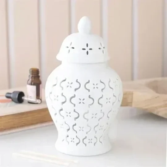Moroccan Lantern Cut Out Oil Burner and Wax Warmer