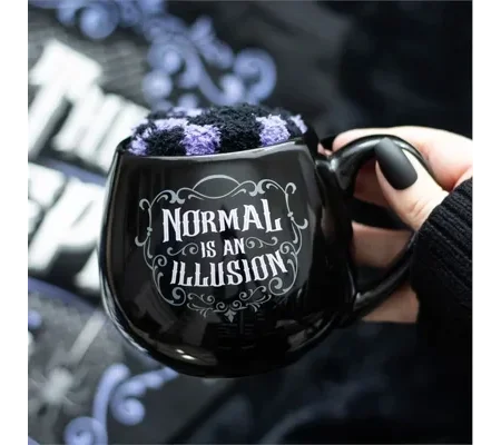 Normal is an Illusion Gothic Mug and Socks Set
