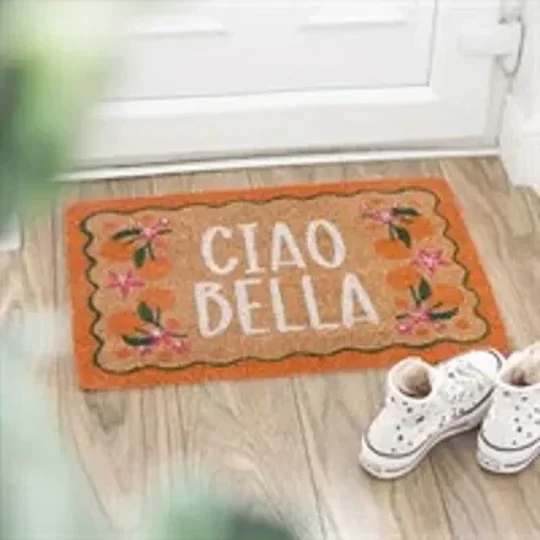 Orange Ciao Bella Doormat
