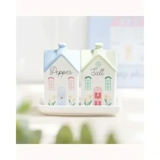 Pastel House Salt and Pepper Shakers