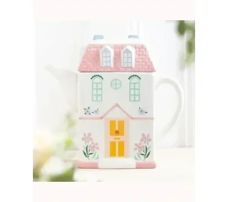 Pastel House Shaped Teapot