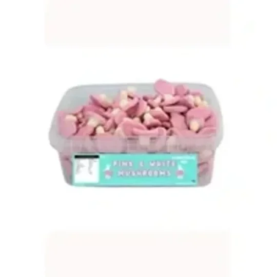 Pink & White Mushrooms Tub 600g