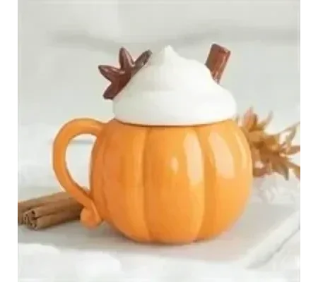 Pumpkin Cream Lidded Mug