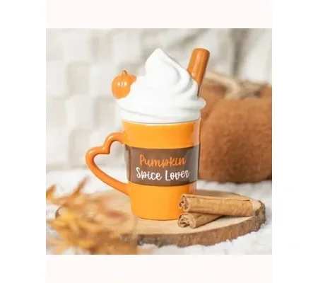 Pumpkin Spice Latte Shaped Lidded Mug