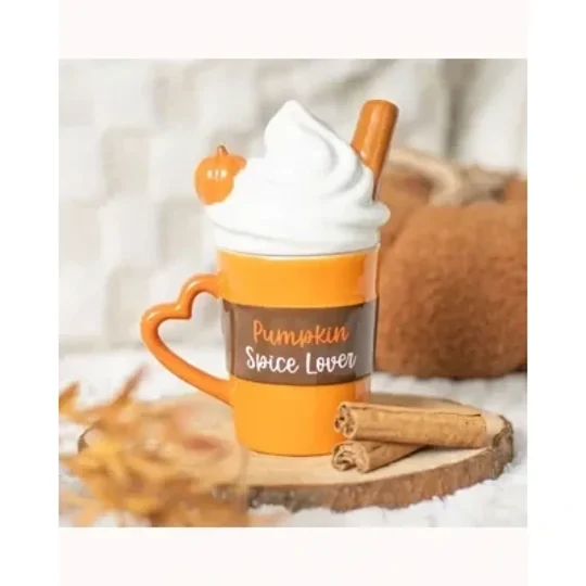 Pumpkin Spice Latte Shaped Lidded Mug