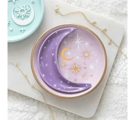 Purple Moon Stacking Trinket Dishes