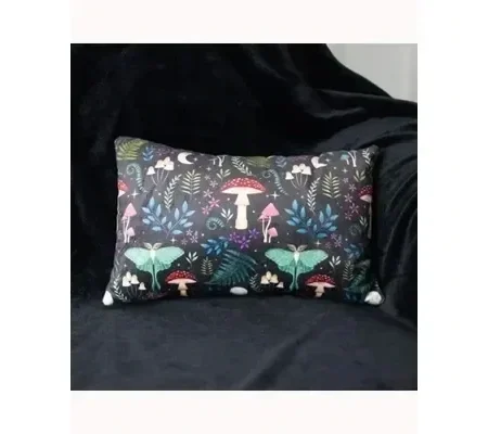 Rectangular Dark Forest Print Cushion