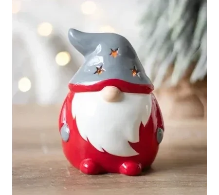 Red and Grey Gonk Tealight Holder
