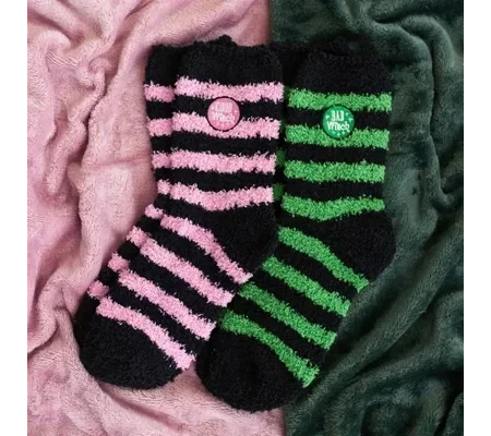 Set of 2 Good Witch and Bad Witch Fluffy Socks