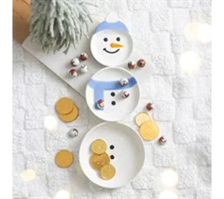 Set of 3 Winter Snowmen Stacking Bowls