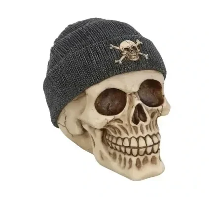 Skull Ornament with Beanie