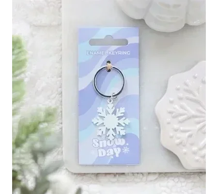 Snow Day Snowflake Keyring