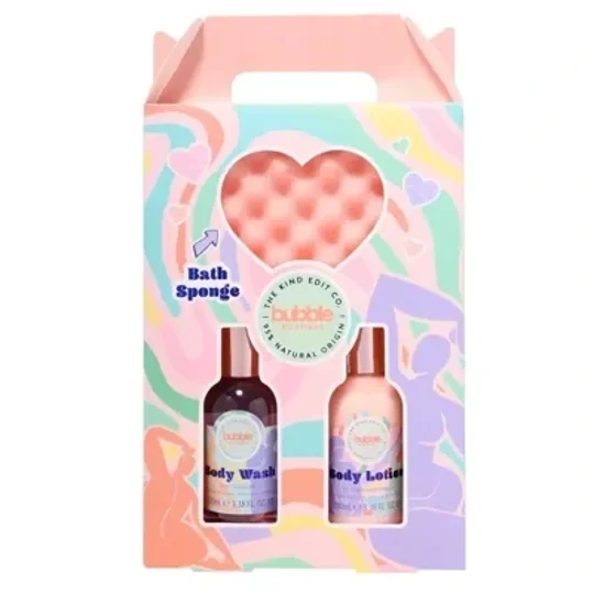 The Kind Edit Co. Bubble Boutique Lather & Sock Gift Set