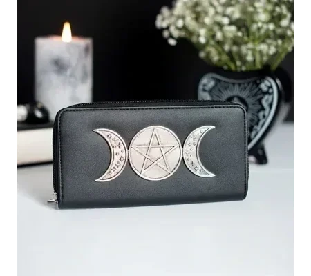 Triple Moon Zippered Wallet