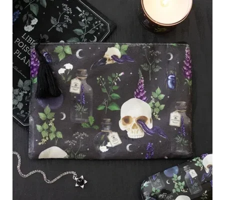 Venom & Vines Print Makeup Bag