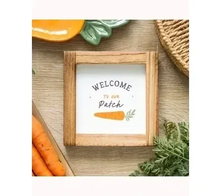 Welcome to Our Patch Wooden Frame Sign