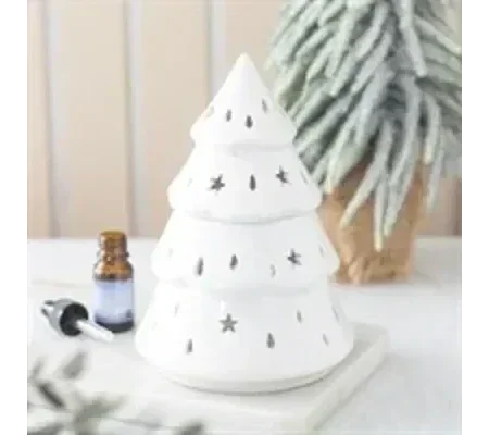 White Winter Fir Tree Oil Burner