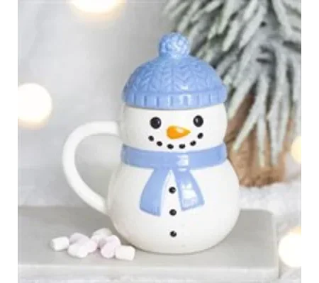 Winter Snowman Lidded Mug