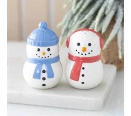 Winter Snowmen Salt and Pepper Shakers