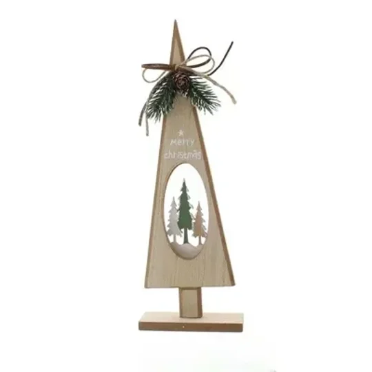 Wooden Tree Standing Ornament
