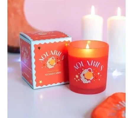 Zodiac Zest Aquarius Blood Orange Candle