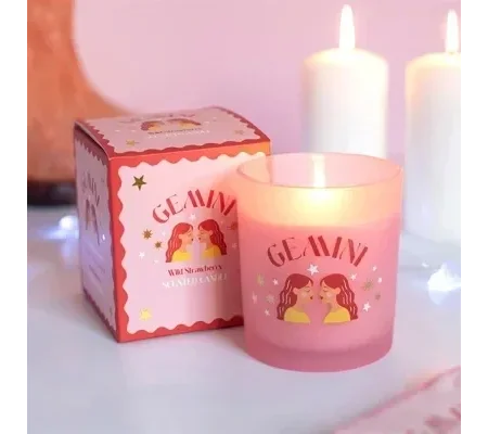 Zodiac Zest Gemini Wild Strawberry Candle