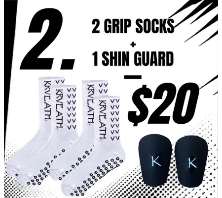 *DEAL* 2 Grip Socks & 1 Shin Guards