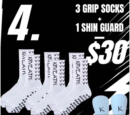 *DEAL* 3 Grip Socks & 1 Shin Guards
