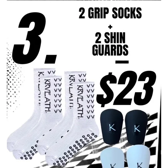 *DEAL* 2 Grip Socks & 2 Shin Guards