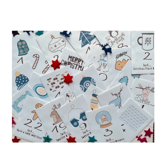 Personalised DIY Advent Calendar Envelopes