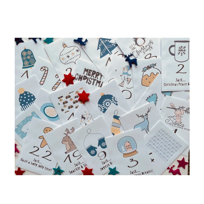 Personalised DIY Advent Calendar Envelopes