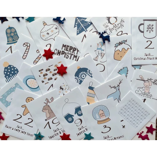Personalised DIY Advent Calendar Envelopes