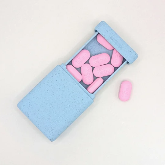 Travel Pill Bottle - Pale Blue
