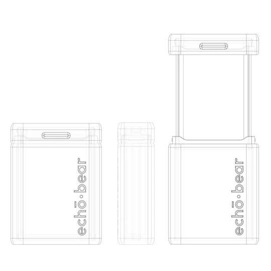 Travel Pill Bottle - Pale Blue