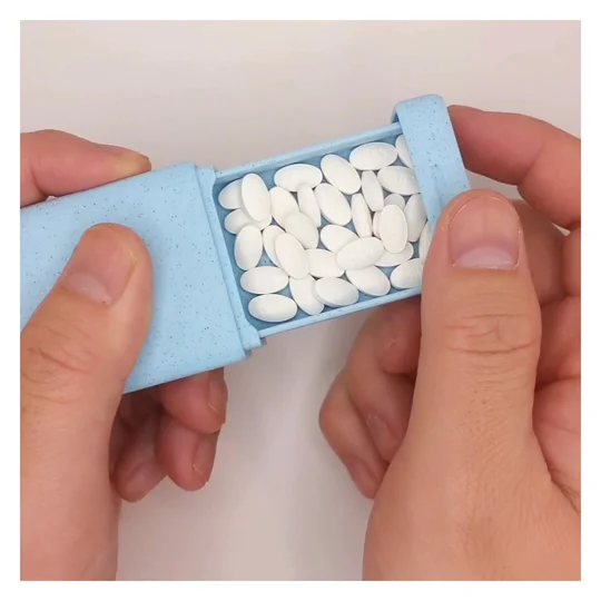 Travel Pill Bottle - Pale Blue