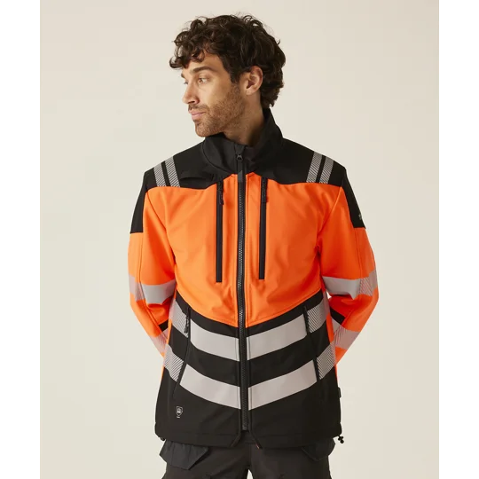 Regatta High Visibility Hi-Vis X-Pro 3-layer softshell jacket (Class 2)