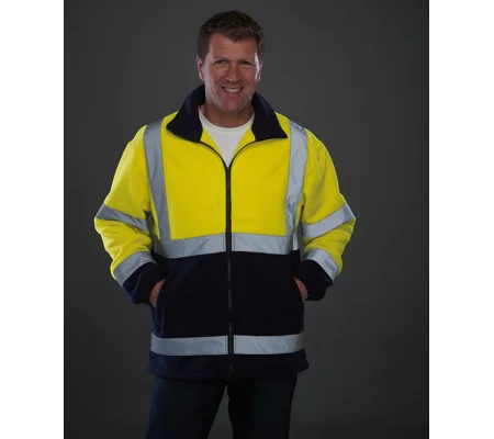 Yoko Hi-vis heavyweight fleece jacket (HVK08)