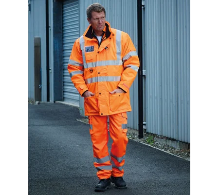 Yoko Hi-vis polycotton cargo trousers with kneepad pockets (HV018T/3M)