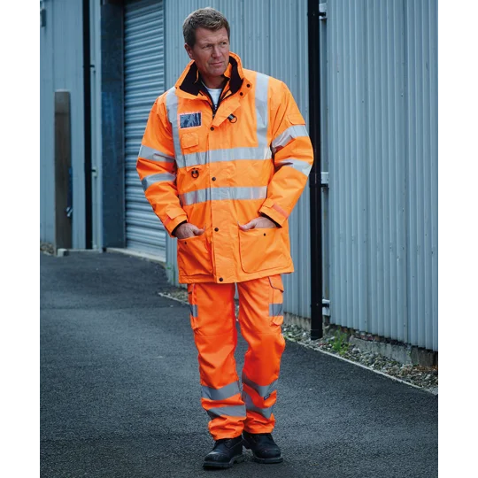 Yoko Hi-vis polycotton cargo trousers with kneepad pockets (HV018T/3M)